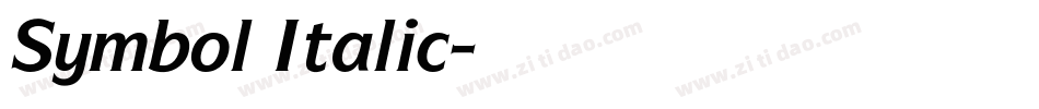 Symbol Italic字体转换